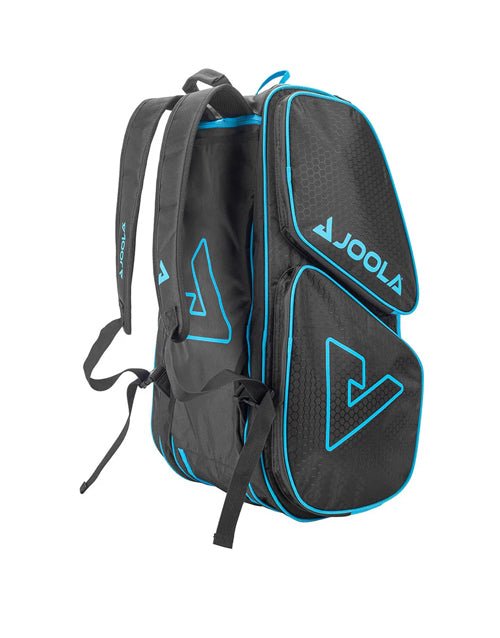 Joola Pickleball Tour Elite Backpack with the left side and back facing viewer- AED.US
