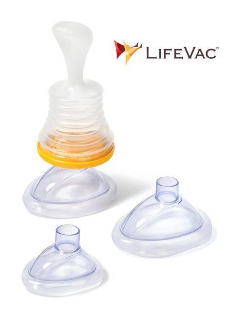 LifeVac medical device with multiple components on a white background