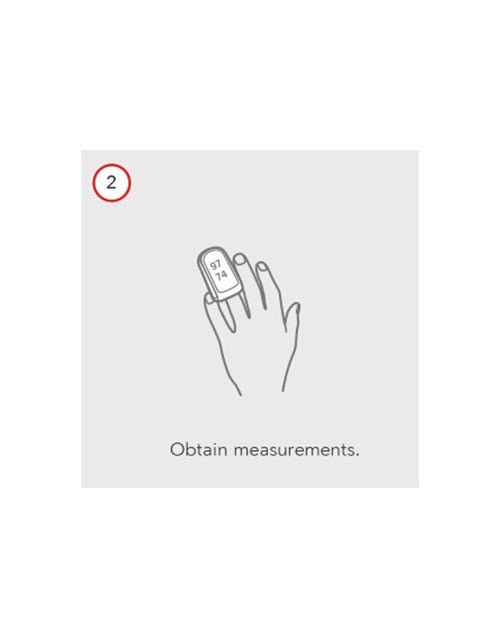 Illustration of a hand with a measuring device on a white background