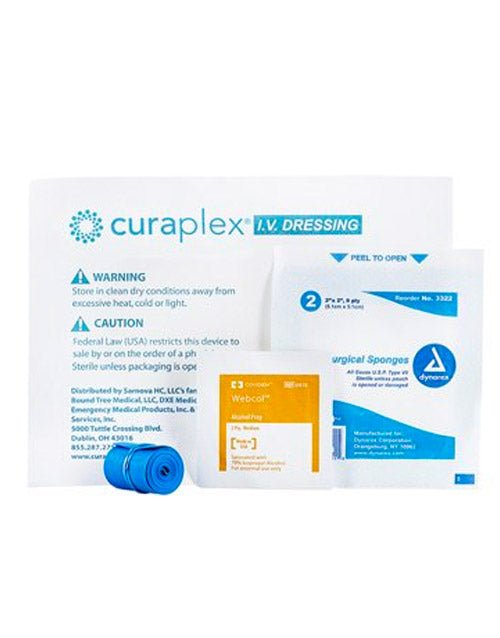 Curaplex IV Start Kit - Pads, Gauze, Tourniquet | AED.US