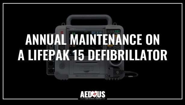 lifepak 15 manual defibrillator in black background