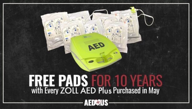 Free Pads for 10 Years on Any Zoll AED Plus Purchased in May - AED.US BLOG