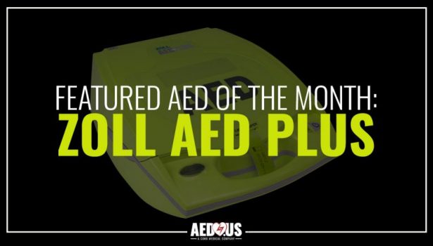 ZOLL AED Plus with a black background