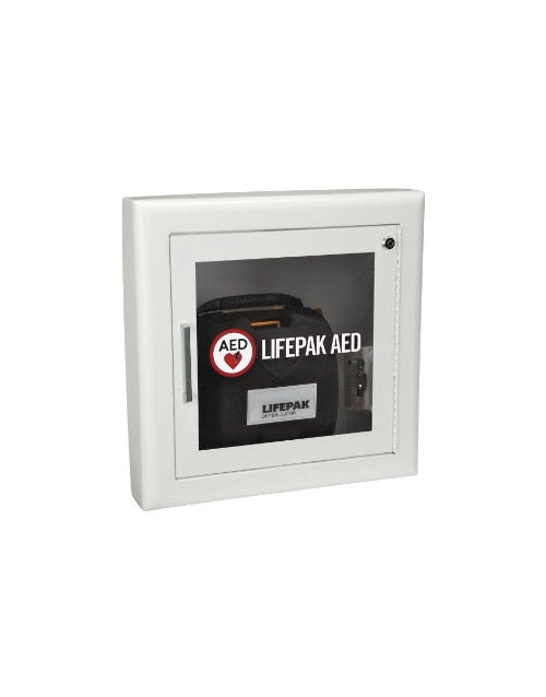 Physio-Control AED Wall Cabinet with Alarm, Fire Rated (White)