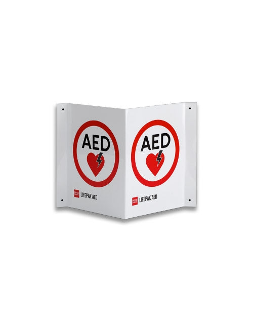 Physio-Control AED Wall Sign Tent Style w/Traditional Logo