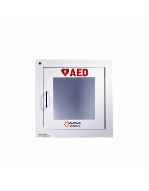 CARDIAC SCIENCE AED WALL CABINET: SURFACE MOUNT WITH ALARM, SECURITY ENABLED