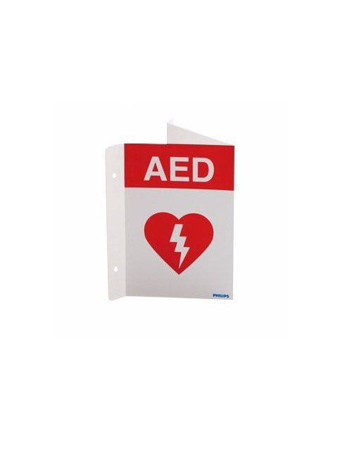 Philips Flexible AED Wall Sign- Red