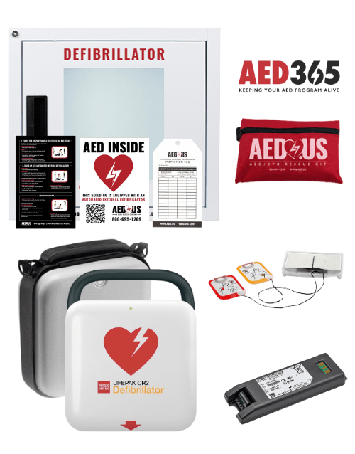 Physio-Control LIFEPAK CR2 AED Corporate Value Package - Cellular Connectivity