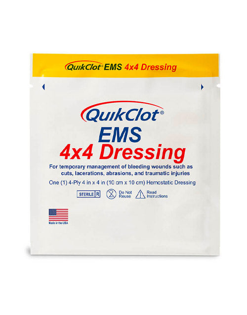 Z-Medica QuikClot® EMS 4x4 Dressing Single Package