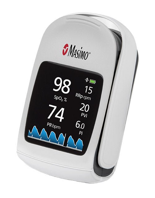 masimo mightysat rx device on a white background