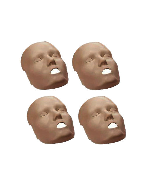 PRESTAN Professional Child Dark Skin Manikin Replacement Face Skins (4-pack)