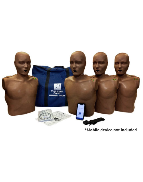 PRESTAN Professional Series 2000 Adult Manikin - Dark Skin Tone (4-pack)