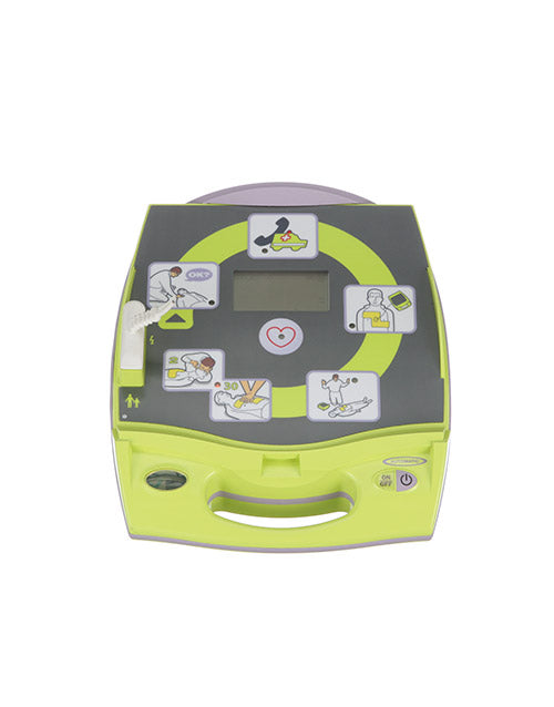 ZOLL AED Plus open lid front side