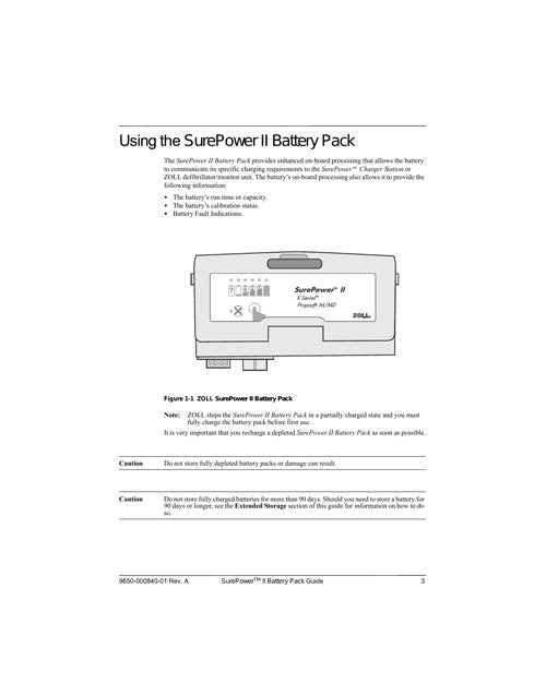 ZOLL SurePower Battery Instructions